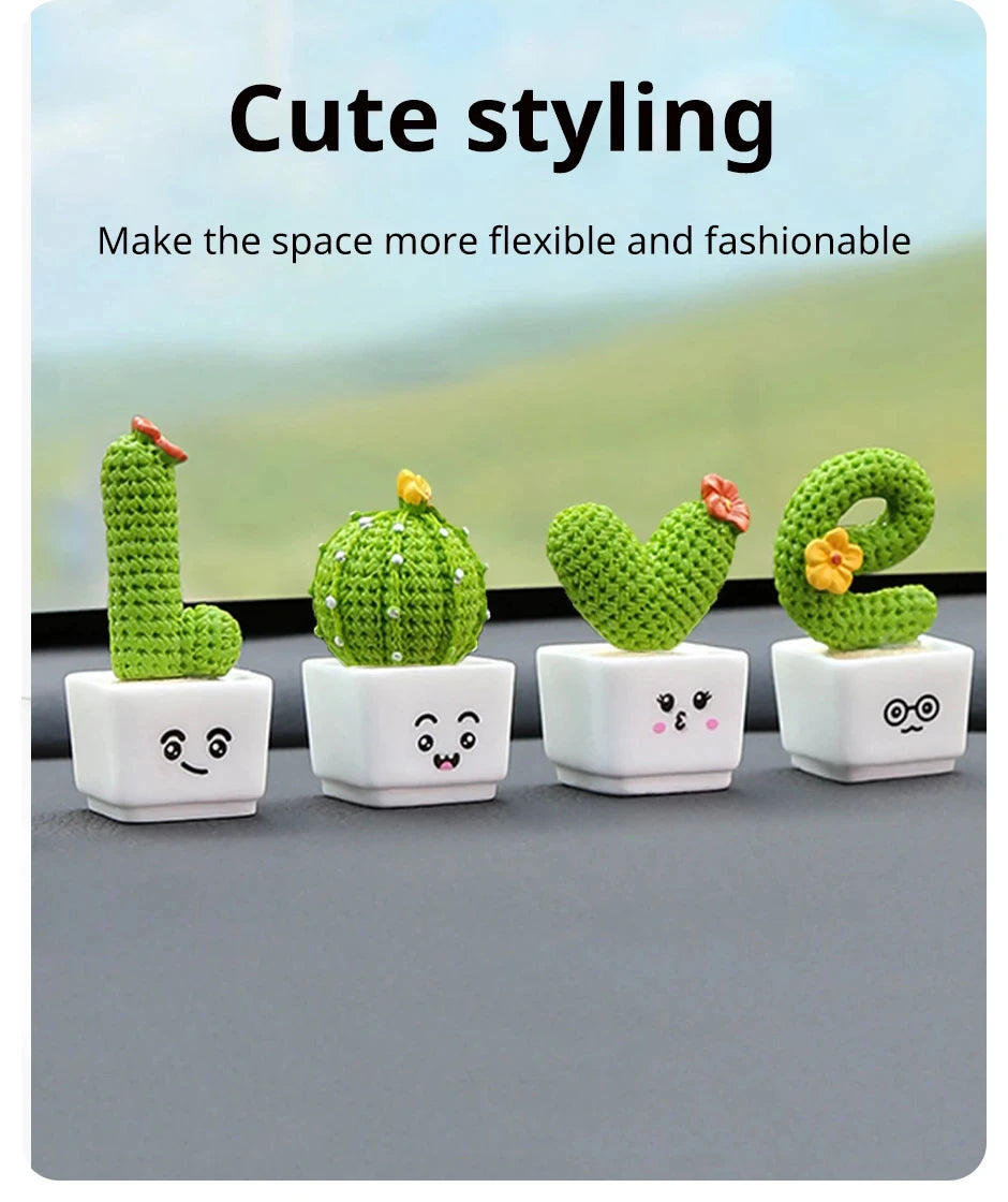 Nookly Mini Faux Succulent Kawaii Tabletop Décor Set