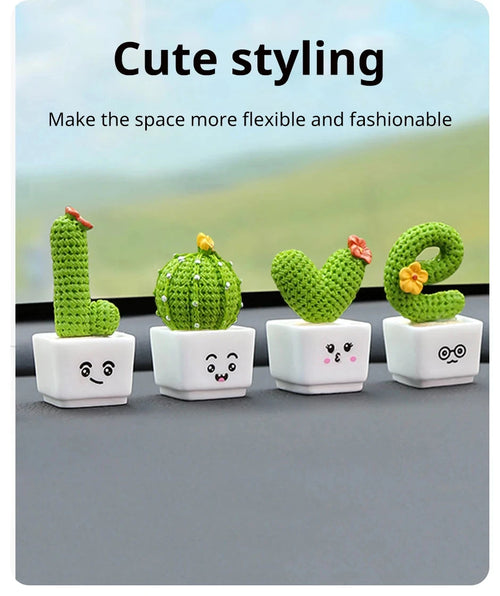 Nookly Mini Faux Succulent Kawaii Tabletop Décor Set