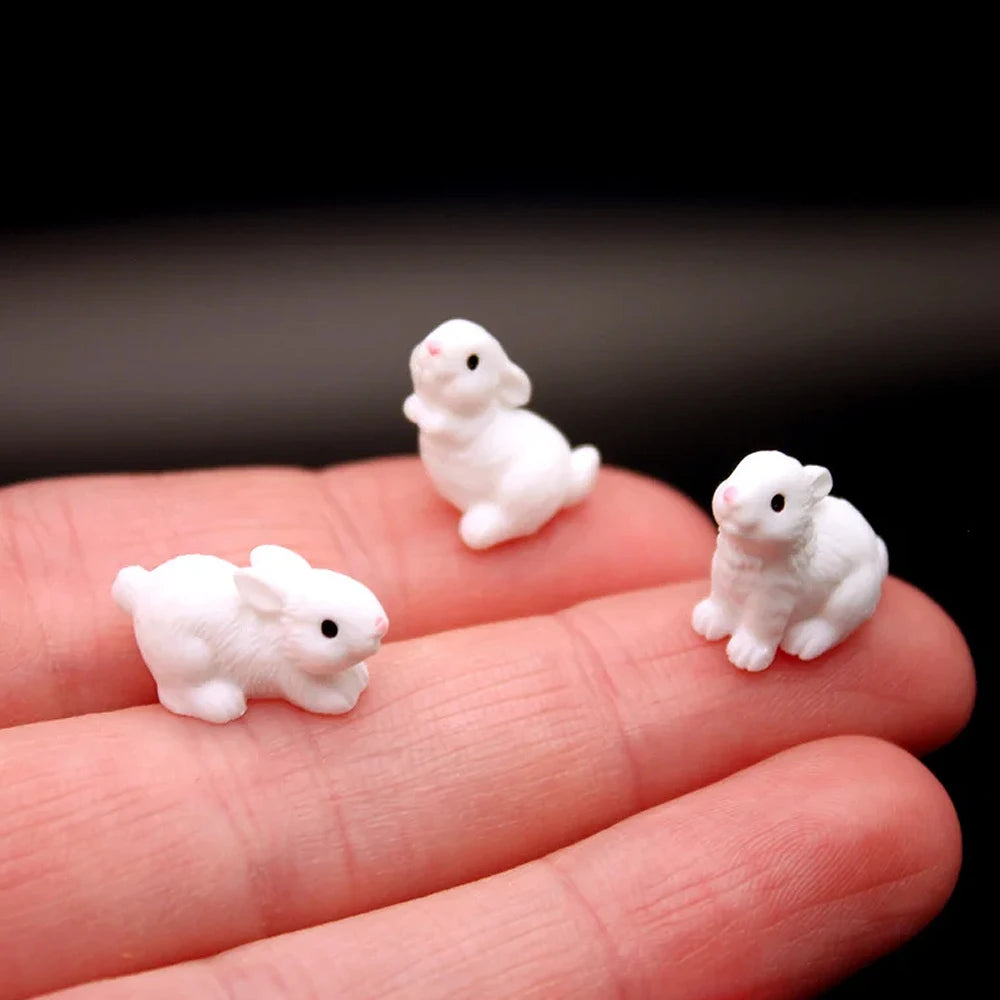 Nookly Mini Resin Rabbit Figurines Home Craft Décor