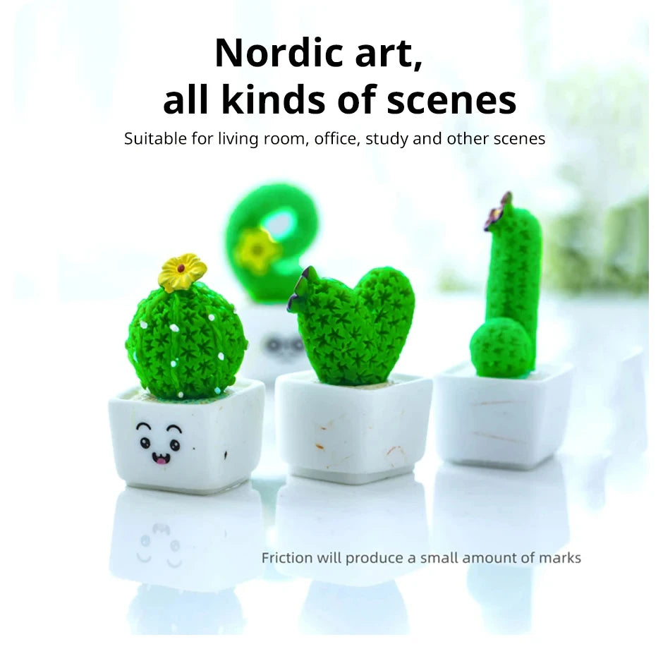 Nookly Mini Faux Succulent Kawaii Tabletop Décor Set